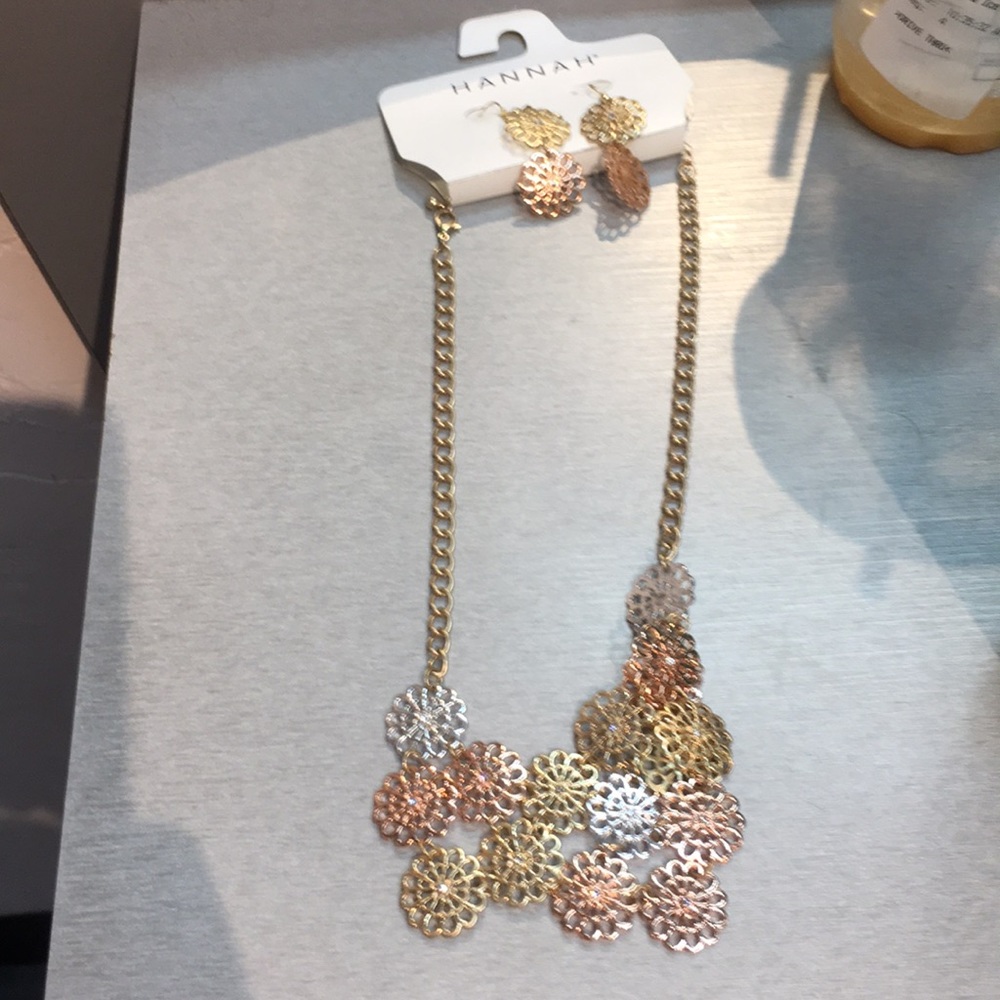 Necklace and matching earrings